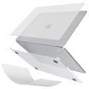 Alogy Etui do Apple Macbook Air 13.6 - M2/M3 2022/2023/2024/2025 Alogy AirGuard™ Elastyczna obudowa Matowa Przezroczysty Biały