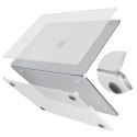 Alogy Etui do Apple Macbook Air 13.6 - M2/M3 2022/2023/2024/2025 Alogy AirGuard™ Elastyczna obudowa Matowa Przezroczysty Biały
