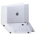 Alogy Etui do Apple Macbook Air 13.6 - M2/M3 2022/2023/2024/2025 Alogy AirGuard™ Elastyczna obudowa Matowa Przezroczysty Biały