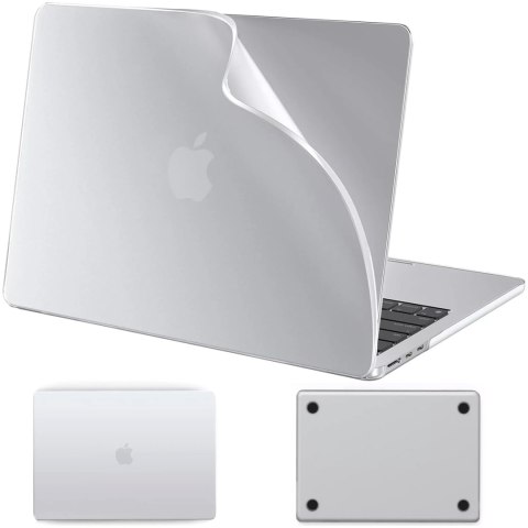 Alogy Etui do Apple Macbook Air 13.6 - M2/M3 2022/2023/2024/2025 Alogy AirGuard™ Elastyczna obudowa Matowa Przezroczysty Biały Alogy Etui do Apple Macbook Air 13.6 - M2/M3 2022/2023/2024/2025 Alogy AirGuard™ Elastyczna obudowa Matowa Przezroczysty Biały