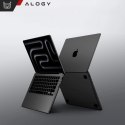 Alogy Etui ochronne do Apple Macbook Pro 14 - M1/M2/M3/M4 2021-2024 Alogy AirGuard™ Elastyczna obudowa bez odcisków palców Matowa Czer
