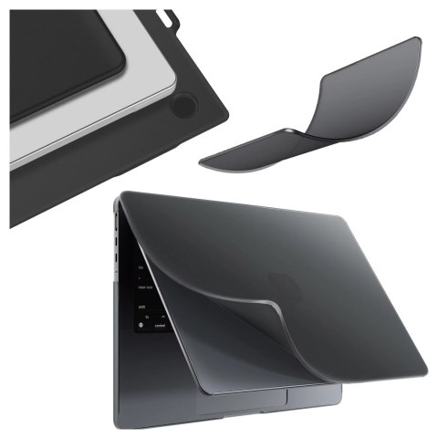 Alogy Etui ochronne do Apple Macbook Pro 14 - M1/M2/M3/M4 2021-2024 Alogy AirGuard™ Elastyczna obudowa bez odcisków palców Matowa Czer Alogy Etui ochronne do Apple Macbook Pro 14 - M1/M2/M3/M4 2021-2024 Alogy AirGuard™ Elastyczna obudowa bez odcisków palców Matowa Czer