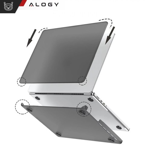 Alogy Etui ochronne do Apple Macbook Pro 14 - M1/M2/M3/M4 2021-2024 Alogy AirGuard™ Elastyczna obudowa bez odcisków palców Matowa Czer Alogy Etui ochronne do Apple Macbook Pro 14 - M1/M2/M3/M4 2021-2024 Alogy AirGuard™ Elastyczna obudowa bez odcisków palców Matowa Czer
