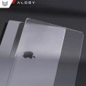 Alogy Etui ochronne do Apple Macbook Pro 16 - M1/M2/M3/M4 2021-2024 2025 Alogy AirGuard™ Elastyczna obudowa Matowa Przezroczysta Biel