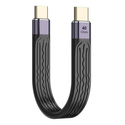 Alogy Kabel USB-C krótki 13cm Alogy Wydajny 240W 40Gbps z Obsługą 8K/60Hz Czarny Alogy Kabel USB-C krótki 13cm Alogy Wydajny 240W 40Gbps z Obsługą 8K/60Hz Czarny