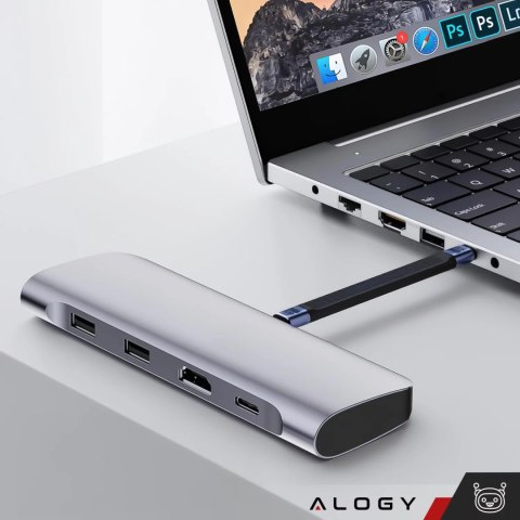 Alogy Kabel USB-C krótki 13cm Alogy Wydajny 240W 40Gbps z Obsługą 8K/60Hz Czarny Alogy Kabel USB-C krótki 13cm Alogy Wydajny 240W 40Gbps z Obsługą 8K/60Hz Czarny