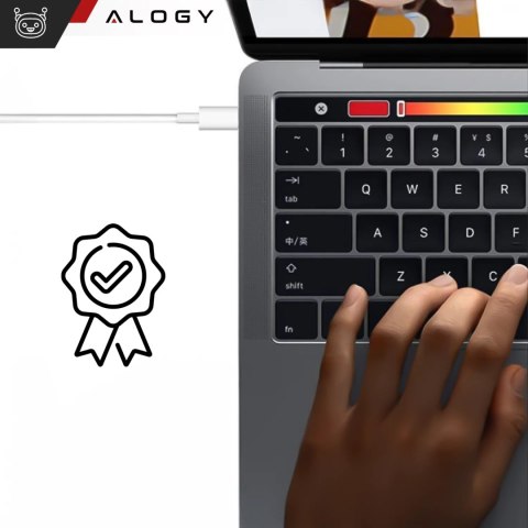 Alogy Ładowarka Zasilacz do Apple MacBook Alogy Universal Charger Kabel 2m USB-C do USB-C Szybkie ładowanie PowerDelivery PD 87W Biały Alogy Ładowarka Zasilacz do Apple MacBook Alogy Universal Charger Kabel 2m USB-C do USB-C Szybkie ładowanie PowerDelivery PD 87W Biały