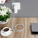 Alogy Ładowarka Zasilacz do Apple MacBook Alogy Universal Charger Kabel 2m USB-C do USB-C Szybkie ładowanie PowerDelivery PD 87W Biały