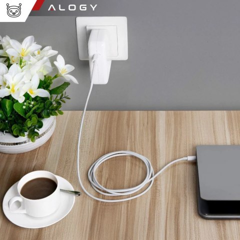 Alogy Ładowarka Zasilacz do Apple MacBook Alogy Universal Charger Kabel 2m USB-C do USB-C Szybkie ładowanie PowerDelivery PD 87W Biały Alogy Ładowarka Zasilacz do Apple MacBook Alogy Universal Charger Kabel 2m USB-C do USB-C Szybkie ładowanie PowerDelivery PD 87W Biały