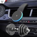 Alogy Uchwyt samochodowy Alogy Car Holder do MagSafe z ładowaniem indukcyjnym 2w1 15W Czarny
