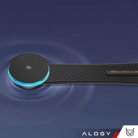 Alogy Uchwyt samochodowy Alogy Car Holder do MagSafe z ładowaniem indukcyjnym 2w1 15W Czarny Alogy Uchwyt samochodowy Alogy Car Holder do MagSafe z ładowaniem indukcyjnym 2w1 15W Czarny