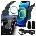 Alogy Uchwyt samochodowy Alogy Car Holder do MagSafe z ładowaniem indukcyjnym 2w1 15W Czarny