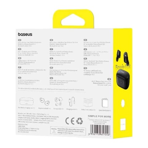 Baseus Słuchawki Baseus Bowie E18 bezprzewodowe TWS ENC IPX4 - Czarne Baseus Słuchawki Baseus Bowie E18 bezprzewodowe TWS ENC IPX4 - Czarne