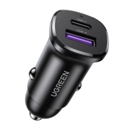 UGreen Ładowarka Ugreen EC305 25845 samochodowa USB-C USB-A 30W - Czarny