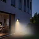 4kom.pl Lampa Solarna elewacyjna Kinkiet LED 60 na ścianę domu ogrodowa Barwa Ciepła 2 żarówki Czarna