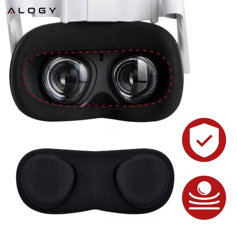 Alogy Osłona do soczewek Alogy VisionGuard do gogli okularów VR do Meta Quest 3 Czarna Alogy Osłona do soczewek Alogy VisionGuard do gogli okularów VR do Meta Quest 3 Czarna
