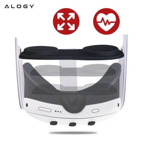 Alogy Osłona do soczewek Alogy VisionGuard do gogli okularów VR do Meta Quest 3 Czarna Alogy Osłona do soczewek Alogy VisionGuard do gogli okularów VR do Meta Quest 3 Czarna