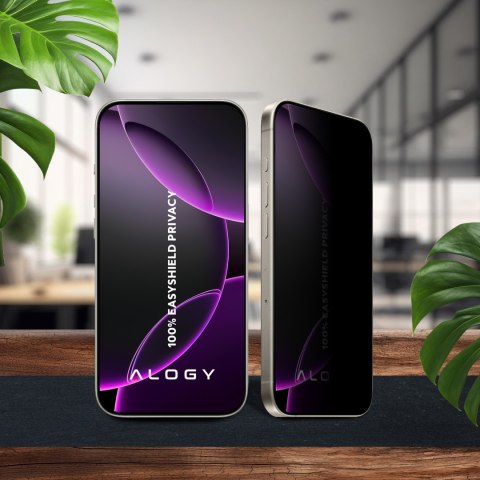 Alogy Szkło hartowane Prywatyzujące do Apple iPhone 16 Pro ochronne szkiełko na ekran 9H Alogy Privacy EasyShield™️ z ramką montażową Alogy Szkło hartowane Prywatyzujące do Apple iPhone 16 Pro ochronne szkiełko na ekran 9H Alogy Privacy EasyShield™️ z ramką montażową