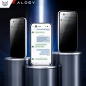 Alogy Szkło hartowane Prywatyzujące do Apple iPhone 16 Pro ochronne szkiełko na ekran 9H Alogy Privacy EasyShield™️ z ramką montażową