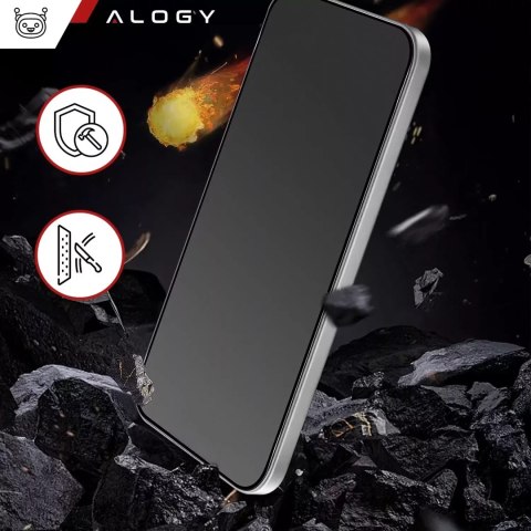 Alogy Szkło hartowane Prywatyzujące do Apple iPhone 16 Pro ochronne szkiełko na ekran 9H Alogy Privacy EasyShield™️ z ramką montażową Alogy Szkło hartowane Prywatyzujące do Apple iPhone 16 Pro ochronne szkiełko na ekran 9H Alogy Privacy EasyShield™️ z ramką montażową