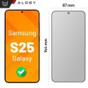 Alogy Szkło hartowane Prywatyzujące do Samsung Galaxy S25 ochronne szkiełko na ekran 9H Alogy Privacy EasyShield™️ z ramką montażową