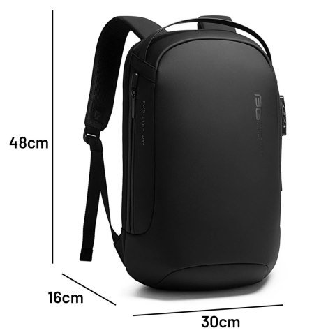 Bange Plecak Antykradzieżowy wodoodporny Bange na laptopa 15.6" miejski podróżny 48x30x16 cm do pracy samolotu męski damski z gniazdem Bange Plecak Antykradzieżowy wodoodporny Bange na laptopa 15.6" miejski podróżny 48x30x16 cm do pracy samolotu męski damski z gniazdem