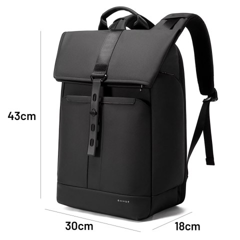 Bange Plecak wodoodporny Bange na laptopa 15.6" miejski podróżny 43x30x18 cm do pracy samolotu męski damski Czarny Bange Plecak wodoodporny Bange na laptopa 15.6" miejski podróżny 43x30x18 cm do pracy samolotu męski damski Czarny