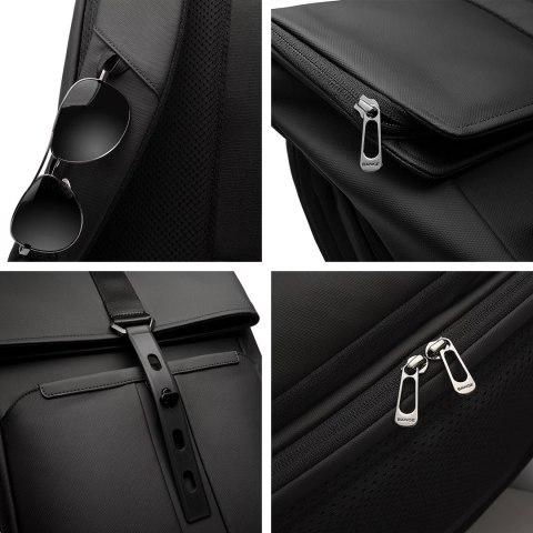 Bange Plecak wodoodporny Bange na laptopa 15.6" miejski podróżny 43x30x18 cm do pracy samolotu męski damski Czarny Bange Plecak wodoodporny Bange na laptopa 15.6" miejski podróżny 43x30x18 cm do pracy samolotu męski damski Czarny