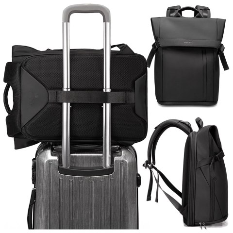 Bange Plecak wodoodporny Bange na laptopa 15.6" miejski podróżny 44x30x17 cm do pracy samolotu męski damski Czarny Bange Plecak wodoodporny Bange na laptopa 15.6" miejski podróżny 44x30x17 cm do pracy samolotu męski damski Czarny