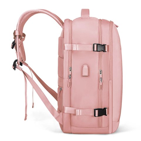 Bange Plecak wodoodporny Bange na laptopa 15.6" miejski podróżny 46x31.5x20 cm do pracy samolotu damski z z gniazdem USB Różowy Bange Plecak wodoodporny Bange na laptopa 15.6" miejski podróżny 46x31.5x20 cm do pracy samolotu damski z z gniazdem USB Różowy