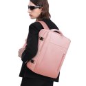 Bange Plecak wodoodporny Bange na laptopa 15.6" miejski podróżny 46x31.5x20 cm do pracy samolotu damski z z gniazdem USB Różowy