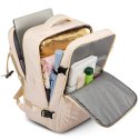 Bange Plecak wodoodporny Bange na laptopa 15.6" miejski podróżny 46x31.5x20 cm do pracy samolotu męski damski z z gniazdem USB Beżowy
