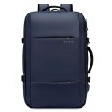 Bange Plecak wodoodporny Bange na laptopa 15.6" miejski podróżny 47x31x15-25 cm do pracy samolotu męski damski z portem USB Granatowy
