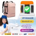 Bange Plecak wodoodporny Bange na laptopa 15.6" miejski podróżny 47x31x15-25 cm do pracy samolotu męski damski z portem USB Różowy