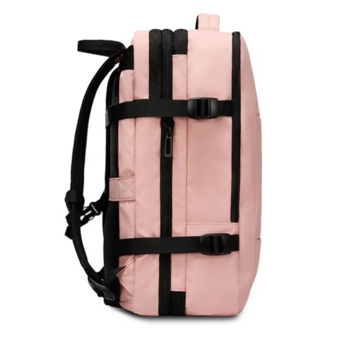 Bange Plecak wodoodporny Bange na laptopa 15.6" miejski podróżny 47x31x15-25 cm do pracy samolotu męski damski z portem USB Różowy Bange Plecak wodoodporny Bange na laptopa 15.6" miejski podróżny 47x31x15-25 cm do pracy samolotu męski damski z portem USB Różowy