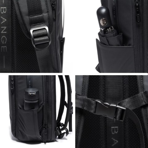 Bange Plecak wodoodporny Bange na laptopa 15.6" miejski podróżny 49x31x18 cm powiększany do pracy samolotu męski damski z gniazdem USB Bange Plecak wodoodporny Bange na laptopa 15.6" miejski podróżny 49x31x18 cm powiększany do pracy samolotu męski damski z gniazdem USB