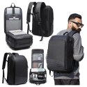 Bange Plecak wodoodporny Bange na laptopa 15.6" miejski podróżny 49x31x18 cm powiększany do pracy samolotu męski damski z gniazdem USB