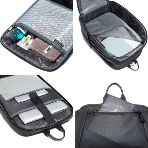 Bange Plecak wodoodporny Bange na laptopa 15.6" miejski podróżny 49x31x18 cm powiększany do pracy samolotu męski damski z gniazdem USB Bange Plecak wodoodporny Bange na laptopa 15.6" miejski podróżny 49x31x18 cm powiększany do pracy samolotu męski damski z gniazdem USB