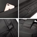 Bange Plecak wodoodporny Bange na laptopa 17" miejski podróżny 47.5x31x26 cm rozszerzany do pracy samolotu męski damski Czarny