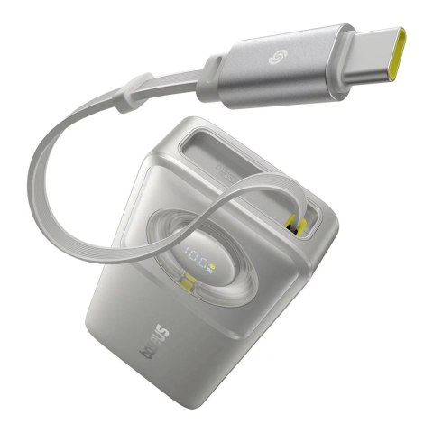 Baseus Powerbank Baseus Free2Pull 10000mAh 30W z portem USB-C i rozwijanym kablem USB-C - szary Baseus Powerbank Baseus Free2Pull 10000mAh 30W z portem USB-C i rozwijanym kablem USB-C - szary