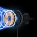 Baseus Uchwyt Baseus CW01 samochodowy na iPhone z ładowarką indukcyjną 15W na kratkę nawiewu - czarny