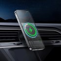 Baseus Uchwyt Baseus CW01 samochodowy na iPhone z ładowarką indukcyjną 15W na kratkę nawiewu - czarny
