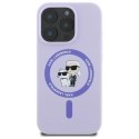 Karl Lagerfeld Etui Karl Lagerfeld do iPhone 16 Pro 6.3" Fioletowy MagSafe Hardcase Silicone Karl&Choupette Ring