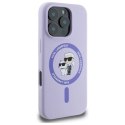Karl Lagerfeld Etui Karl Lagerfeld do iPhone 16 Pro 6.3" Fioletowy MagSafe Hardcase Silicone Karl&Choupette Ring