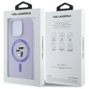 Karl Lagerfeld Etui Karl Lagerfeld do iPhone 16 Pro 6.3" Fioletowy MagSafe Hardcase Silicone Karl&Choupette Ring