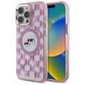 Karl Lagerfeld Etui Karl Lagerfeld do iPhone 16 Pro Max 6.9" Różowy MagSafe IML Monogram Karl&Choupette Head