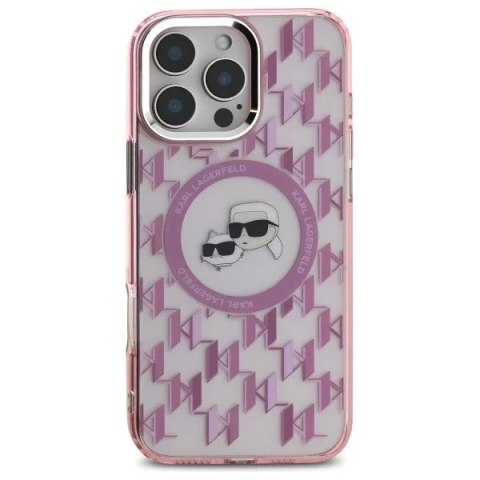 Karl Lagerfeld Etui Karl Lagerfeld do iPhone 16 Pro Max 6.9" Różowy MagSafe IML Monogram Karl&Choupette Head Karl Lagerfeld Etui Karl Lagerfeld do iPhone 16 Pro Max 6.9" Różowy MagSafe IML Monogram Karl&Choupette Head