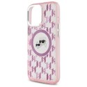 Karl Lagerfeld Etui Karl Lagerfeld do iPhone 16 Pro Max 6.9" Różowy MagSafe IML Monogram Karl&Choupette Head