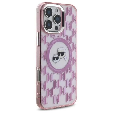 Karl Lagerfeld Etui Karl Lagerfeld do iPhone 16 Pro Max 6.9" Różowy MagSafe IML Monogram Karl&Choupette Head Karl Lagerfeld Etui Karl Lagerfeld do iPhone 16 Pro Max 6.9" Różowy MagSafe IML Monogram Karl&Choupette Head