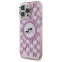 Karl Lagerfeld Etui Karl Lagerfeld do iPhone 16 Pro Max 6.9" Różowy MagSafe IML Monogram Karl&Choupette Head